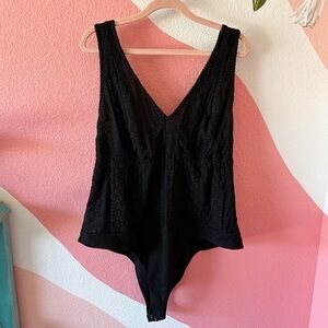 Stitch Fix August Mist Kalani Black Lace Knit Bodysuit 2X